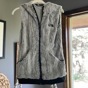 The North Face Faux Fur Hooded Vest